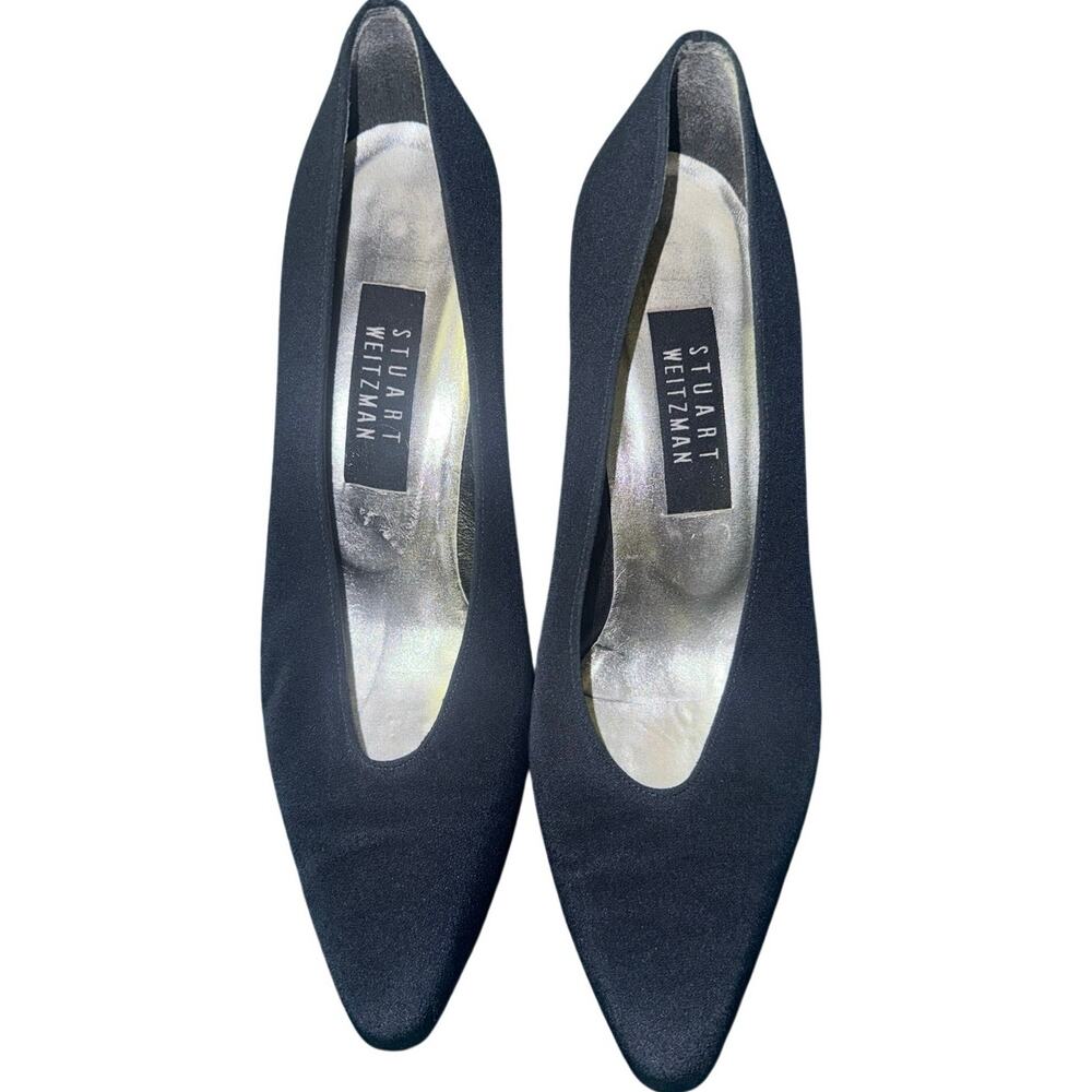 Vintage Navy Blue Stuart Weitzman Almond Toe Pumps Size 8B